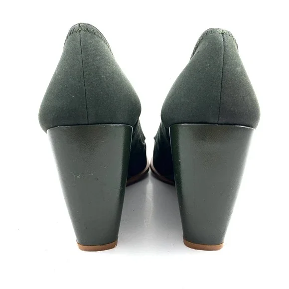 ❌SOLD❌ Vintage 90's HYPE Spain dark green wedge square toe shoes - Picture 7 of 13